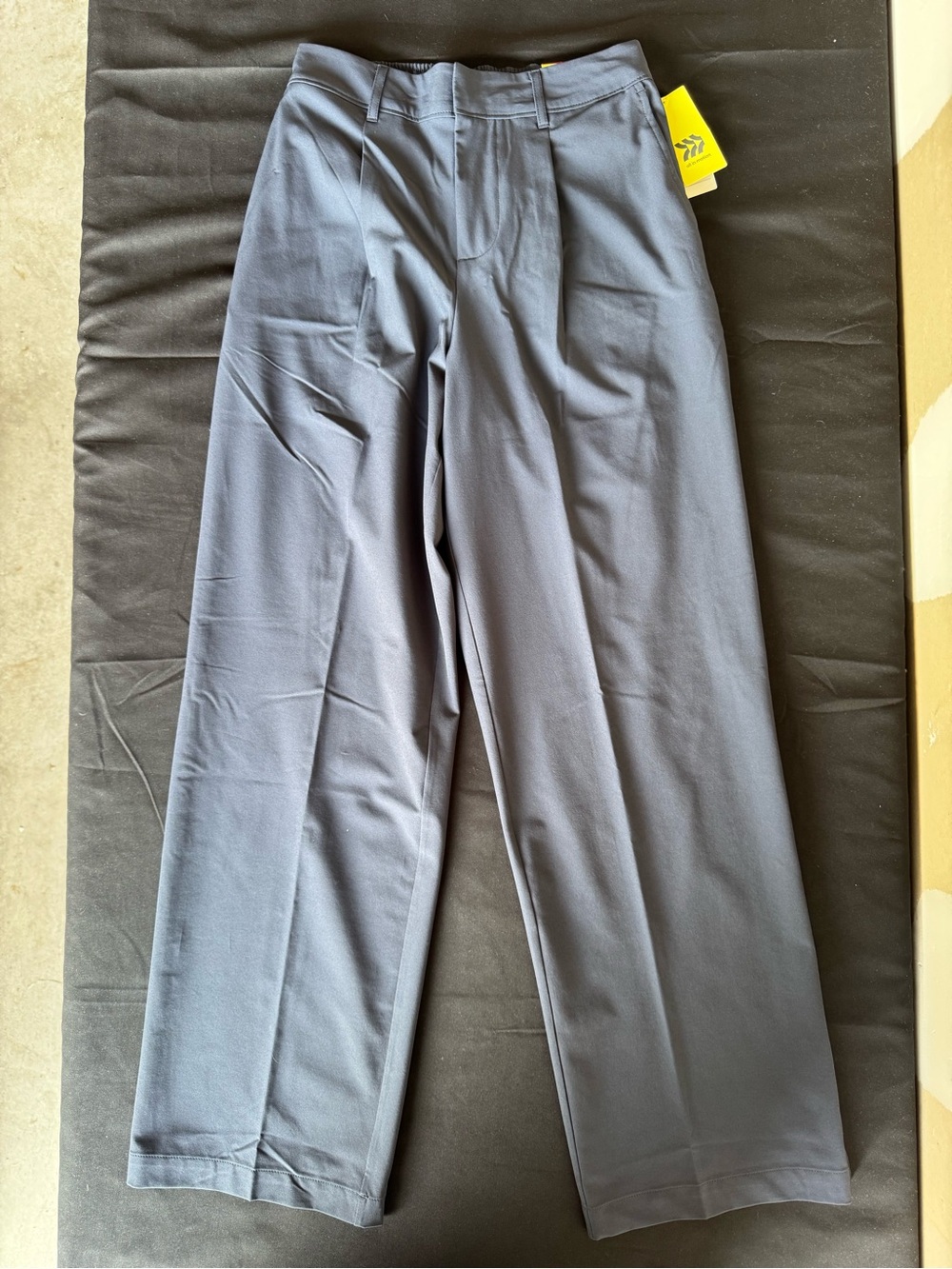NWT All in Motion Women's XS Dark Blue Woven High Rise Trouser Wide Leg Pants